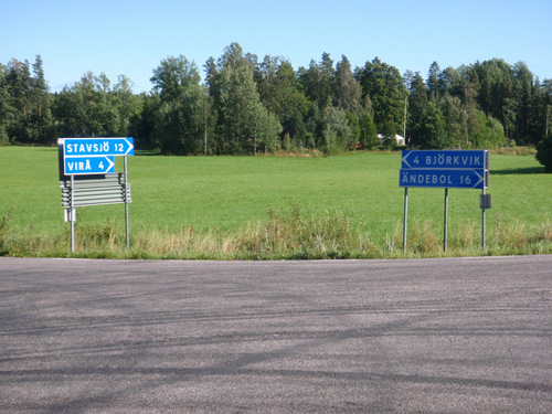 Roads that we traveled. We're still heading for Stavsjö.